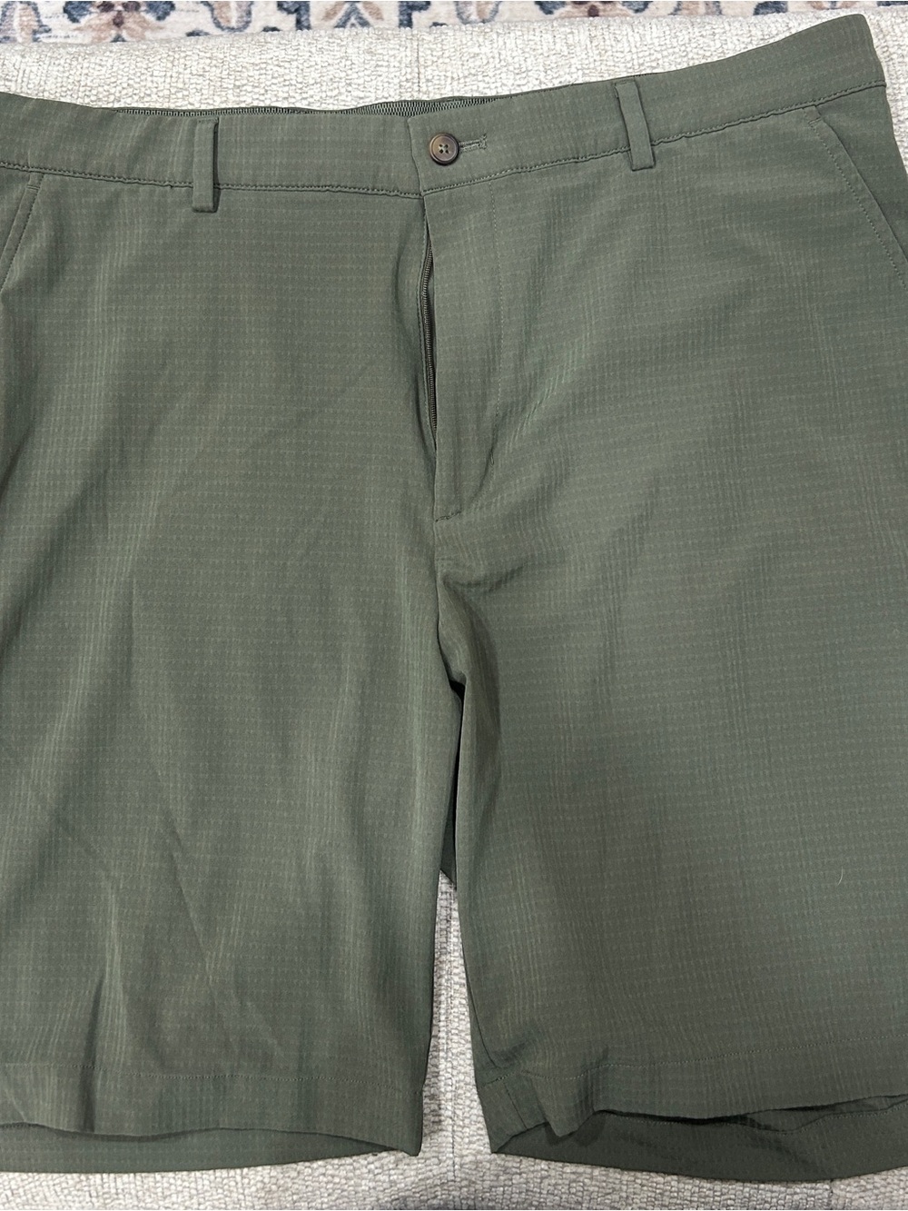 Greg Norman Collection Olive Green Performance Flat-Front Shorts